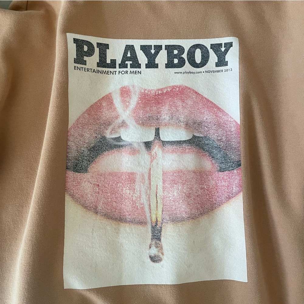 PlayBoy oversized tan hoodie
